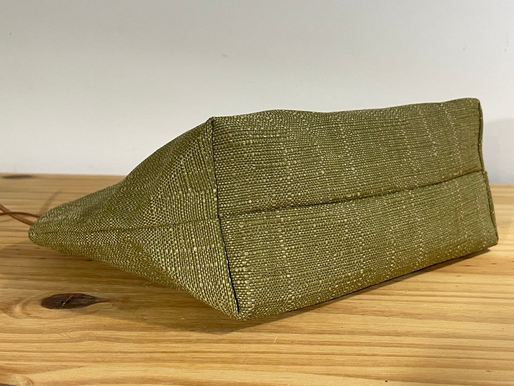 Olive Green Monogram Makeup Bag