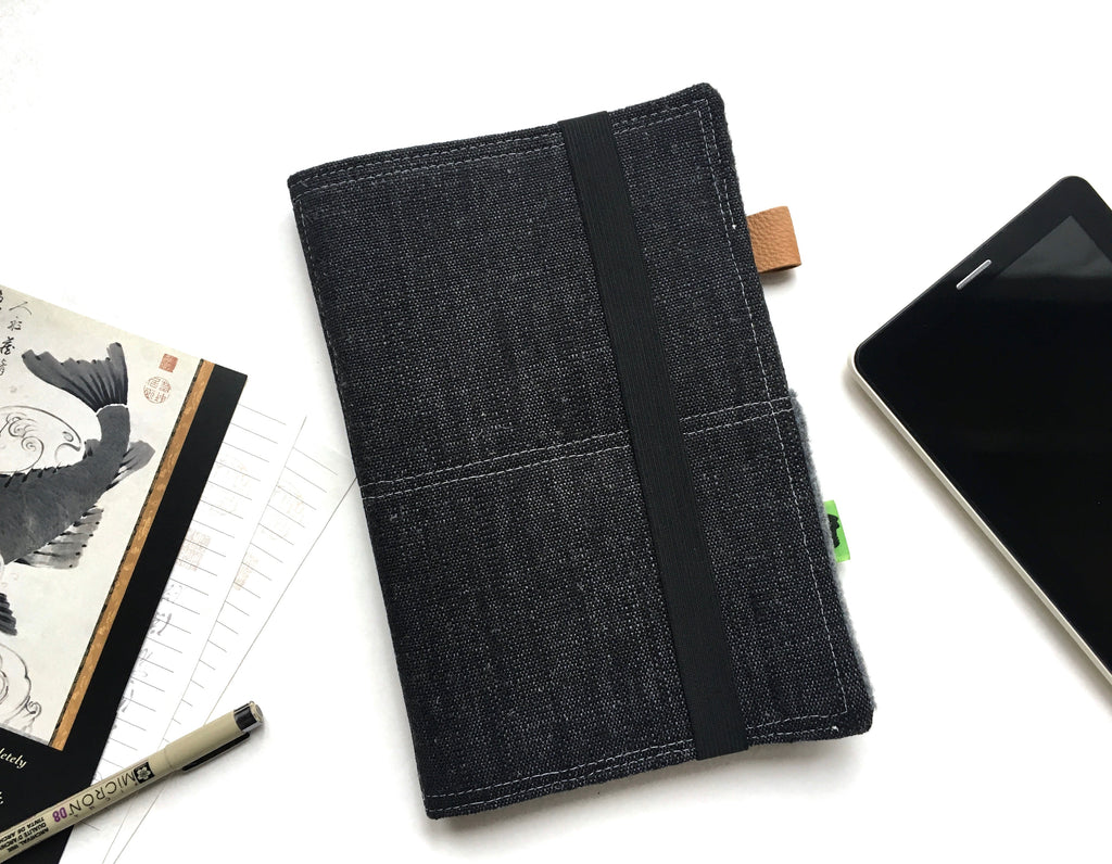 Tablet Cover - Charcoal Wool iPad Organizer