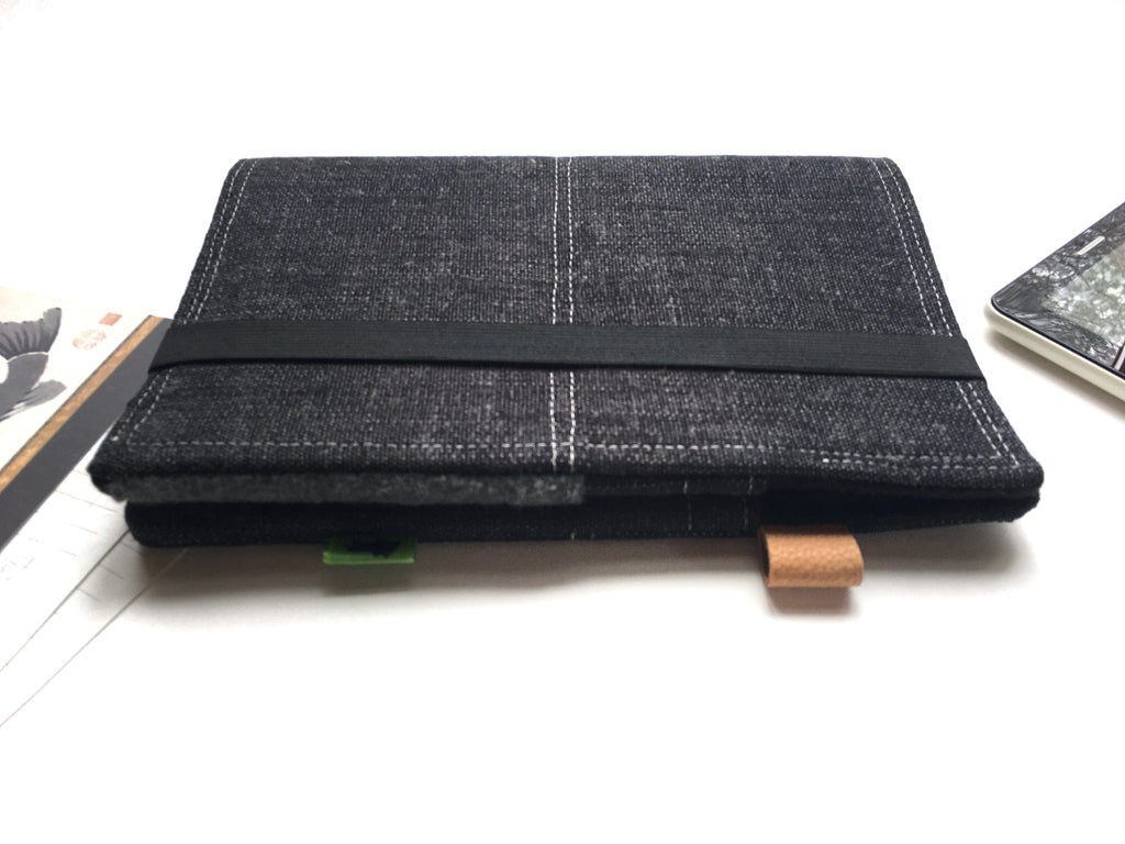 Tablet Cover - Charcoal Wool iPad Organizer