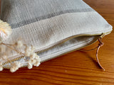 Linen-Cotton Canvas Makeup Bag