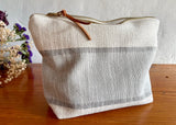 Linen-Cotton Canvas Makeup Bag