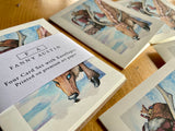 Christmas Card Set, Santa & Rudolph